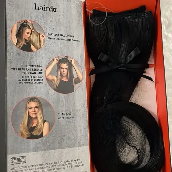 Halo Hoop Invisible Extension in Ebony R2 - Picture 3 of 4